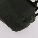 PRADA Backpack Nylon Khaki Silver Auth bs29204-16