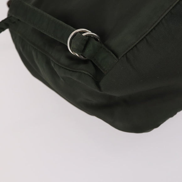PRADA Backpack Nylon Khaki Silver Auth bs29204