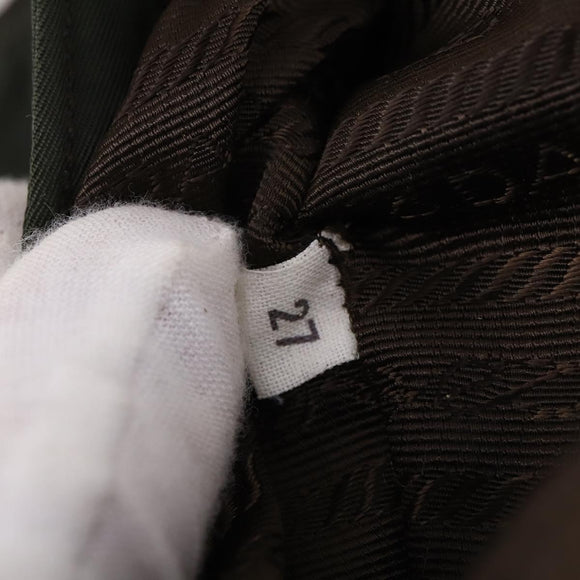 PRADA Backpack Nylon Khaki Silver Auth bs29204