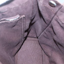 HERMES Fourre Tout MM Hand Bag Canvas Leather Brown Silver Auth bs29205-18