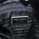 PRADA Shoulder Bag Canvas Leather Beige Black Silver Auth bs29206-19