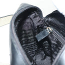 PRADA Shoulder Bag Canvas Leather Beige Black Silver Auth bs29206-21