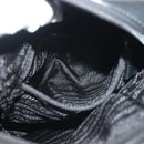 PRADA Shoulder Bag Canvas Leather Beige Black Silver Auth bs29206-22