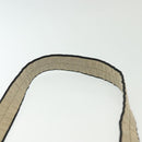 PRADA Shoulder Bag Canvas Leather Beige Black Silver Auth bs29206-8