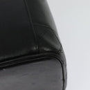 CHANEL Vanity Pouch Leather Black Gold CC Auth bs29211-13