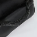 CHANEL Vanity Pouch Leather Black Gold CC Auth bs29211-7