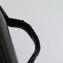 CHANEL Vanity Pouch Leather Black Gold CC Auth bs29211-8