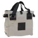 CHANEL Tote Bag Coated Canvas Gray Silver CC Auth bs29217-1