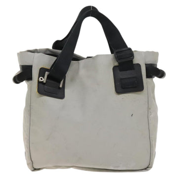 CHANEL Tote Bag Coated Canvas Gray Silver CC Auth bs29217 - 0