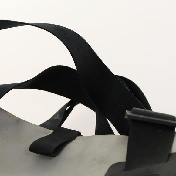 CHANEL Tote Bag Coated Canvas Gray Silver CC Auth bs29217