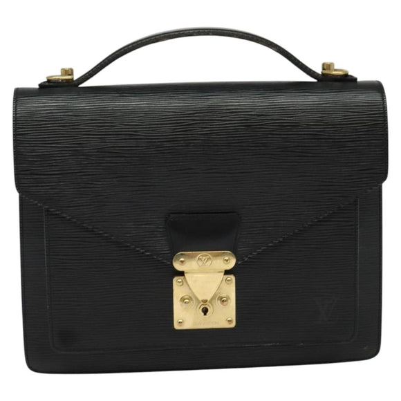 LOUIS VUITTON Epi Monceau 28 Hand Bag Black M52122 LV Auth bs29218