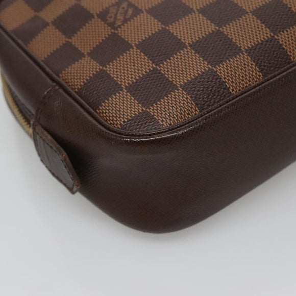 LOUIS VUITTON Damier Ebene Trousse Toilette25 Clutch Bag N47624 LV Auth bs29220