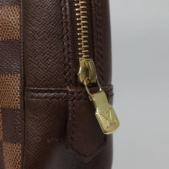 LOUIS VUITTON Damier Ebene Trousse Toilette25 Clutch Bag N47624 LV Auth bs29220