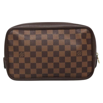 LOUIS VUITTON Damier Ebene Trousse Toilette25 Clutch Bag N47624 LV Auth bs29220 - 0