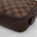 LOUIS VUITTON Damier Ebene Trousse Toilette25 Clutch Bag N47624 LV Auth bs29220-7