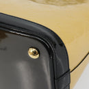 LOUIS VUITTON Monogram Vernis Lockit PM Tote Bag Beige Black M90251 Auth bs29224-15