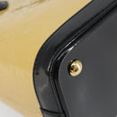 LOUIS VUITTON Monogram Vernis Lockit PM Tote Bag Beige Black M90251 Auth bs29224-16