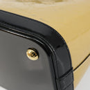 LOUIS VUITTON Monogram Vernis Lockit PM Tote Bag Beige Black M90251 Auth bs29224-17