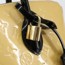 LOUIS VUITTON Monogram Vernis Lockit PM Tote Bag Beige Black M90251 Auth bs29224-19