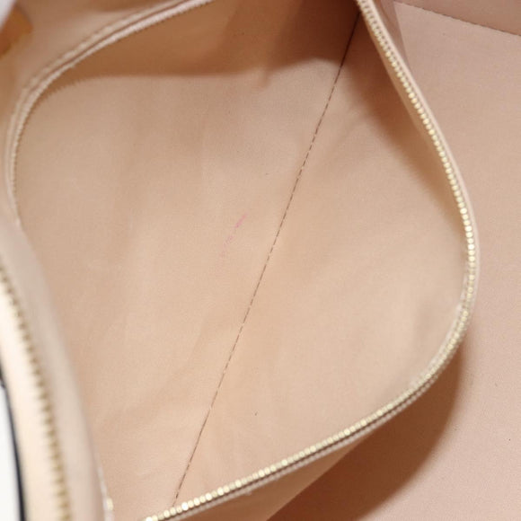 LOUIS VUITTON Monogram Vernis Lockit PM Tote Bag Beige Black M90251 Auth bs29224