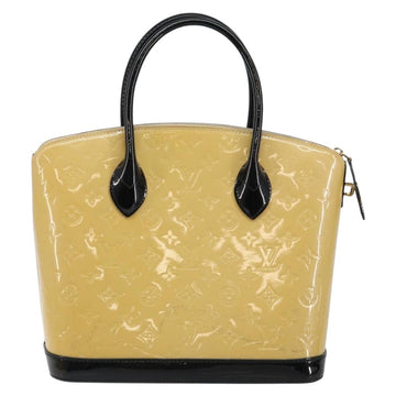 LOUIS VUITTON Monogram Vernis Lockit PM Tote Bag Beige Black M90251 Auth bs29224 - 0