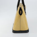 LOUIS VUITTON Monogram Vernis Lockit PM Tote Bag Beige Black M90251 Auth bs29224-3