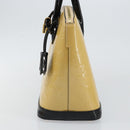 LOUIS VUITTON Monogram Vernis Lockit PM Tote Bag Beige Black M90251 Auth bs29224-4