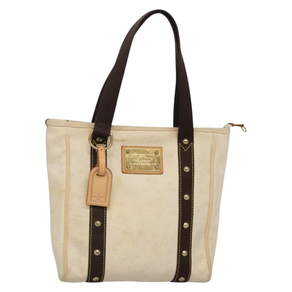 LOUIS VUITTON Cabas MM Antigua Tote Bag Brown Beige M40036 LV Auth bs29237