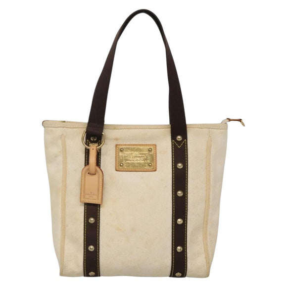 LOUIS VUITTON Cabas MM Antigua Tote Bag Brown Beige M40036 LV Auth bs29237