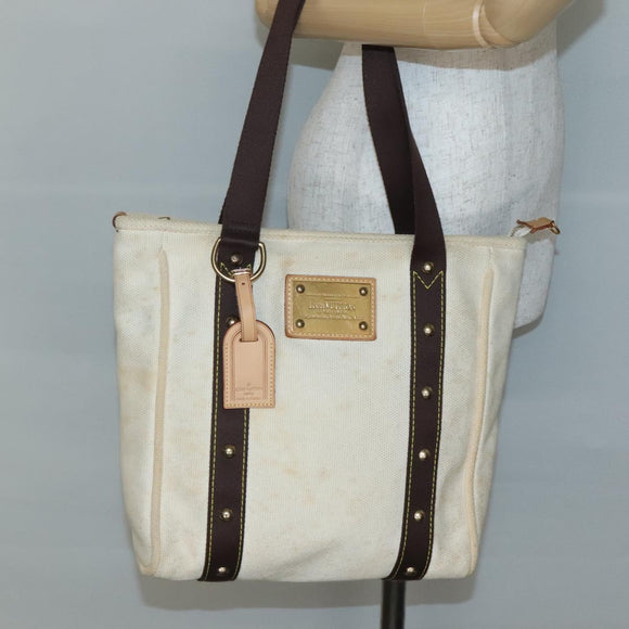LOUIS VUITTON Cabas MM Antigua Tote Bag Brown Beige M40036 LV Auth bs29237