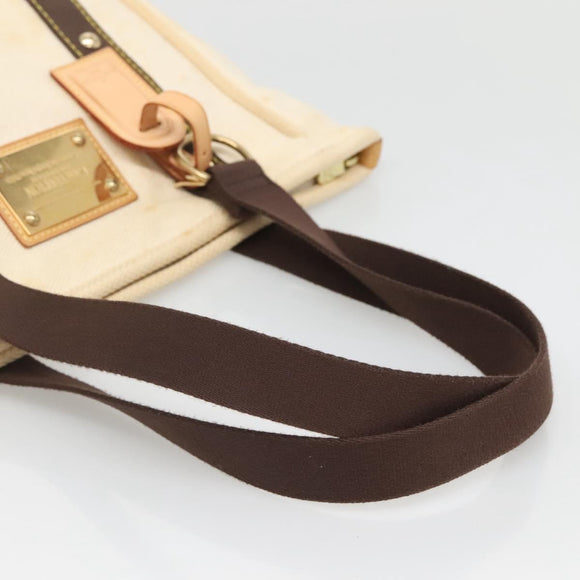 LOUIS VUITTON Cabas MM Antigua Tote Bag Brown Beige M40036 LV Auth bs29237