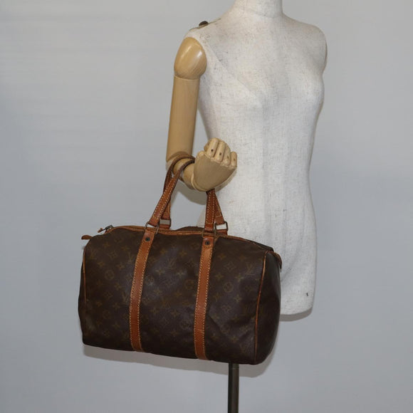 LOUIS VUITTON Monogram Sac Souple 35 Boston Tasche M41626 LV Auth bs29244