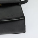 Salvatore Ferragamo Gancini Shoulder Bag Leather Black Gold Auth bs29246-16