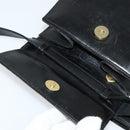 Salvatore Ferragamo Gancini Shoulder Bag Leather Black Gold Auth bs29246-10