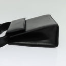 Salvatore Ferragamo Gancini Shoulder Bag Leather Black Gold Auth bs29246-3