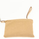 Salvatore Ferragamo Tote Bag Vinyl Leather Brown Beige Silver Auth bs29248-21