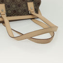 Salvatore Ferragamo Tote Bag Vinyl Leather Brown Beige Silver Auth bs29248-7