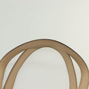 Salvatore Ferragamo Tote Bag Vinyl Leather Brown Beige Silver Auth bs29248-8