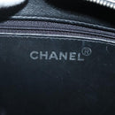 CHANEL Chain Hand Bag Enamel Black Silver CC Auth bs29249-16