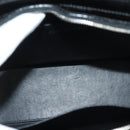 CHANEL Chain Hand Bag Enamel Black Silver CC Auth bs29249-17