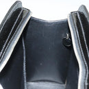 CHANEL Chain Hand Bag Enamel Black Silver CC Auth bs29249-19