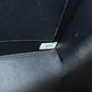 CHANEL Chain Hand Bag Enamel Black Silver CC Auth bs29249-22