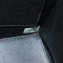 CHANEL Chain Hand Bag Enamel Black Silver CC Auth bs29249-23