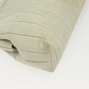 CHANEL Mademoiselle Clutch Bag Lamb Skin Light Blue Silver CC Auth bs29250-11