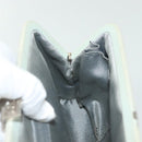 CHANEL Mademoiselle Clutch Bag Lamb Skin Light Blue Silver CC Auth bs29250-17