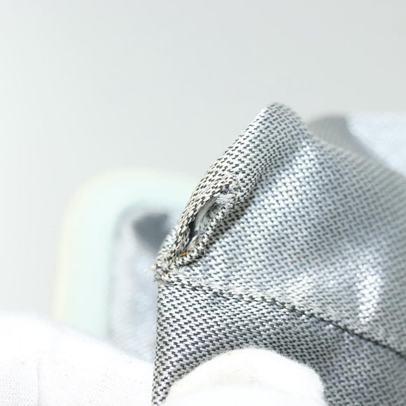 CHANEL Mademoiselle Clutch Bag Lamb Skin Light Blue Silver CC Auth bs29250