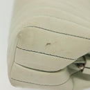 CHANEL Mademoiselle Clutch Bag Lamb Skin Light Blue Silver CC Auth bs29250-5