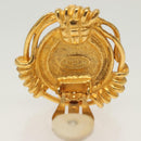 CHANEL Earring metal Gold CC Auth bs29251-11