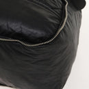 CHANEL Boston Bag Coated Canvas Black Silver CC Auth bs29253-15