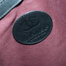 CHANEL Boston Bag Coated Canvas Black Silver CC Auth bs29253-18